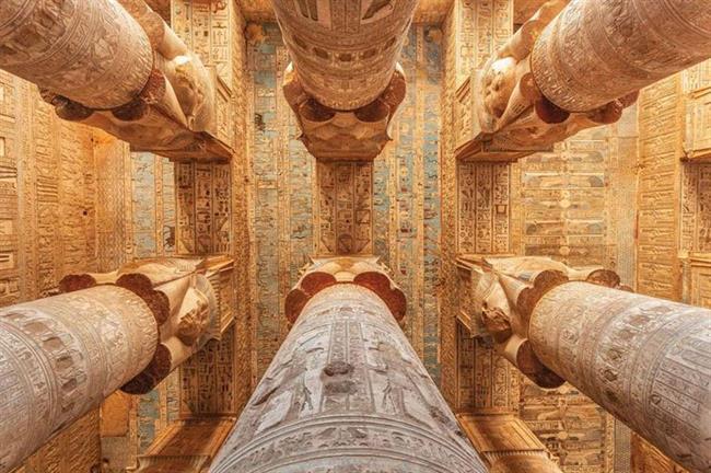 Hypostyle hall, Temple of Hathor, Dendera