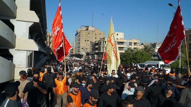 تظاهرات‌کنندگان عراقی برای دومین روز متوالی به خیابان‌های بغداد آمدند +فیلم