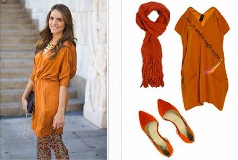 ست کردن لباس به رنگ نارنجی تیره برای پاییز 2017