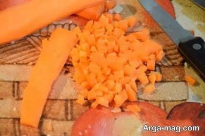خرد کردن هویج 