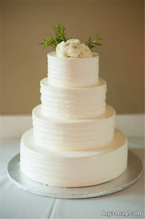 تزیین ساده برای کیک عروسی 