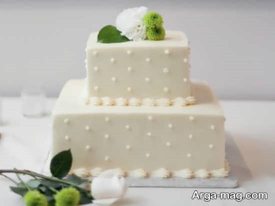 کیک عروسی مربعی 
