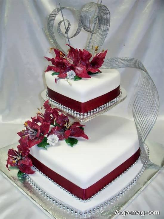مدل کیک عروسی قلبی 