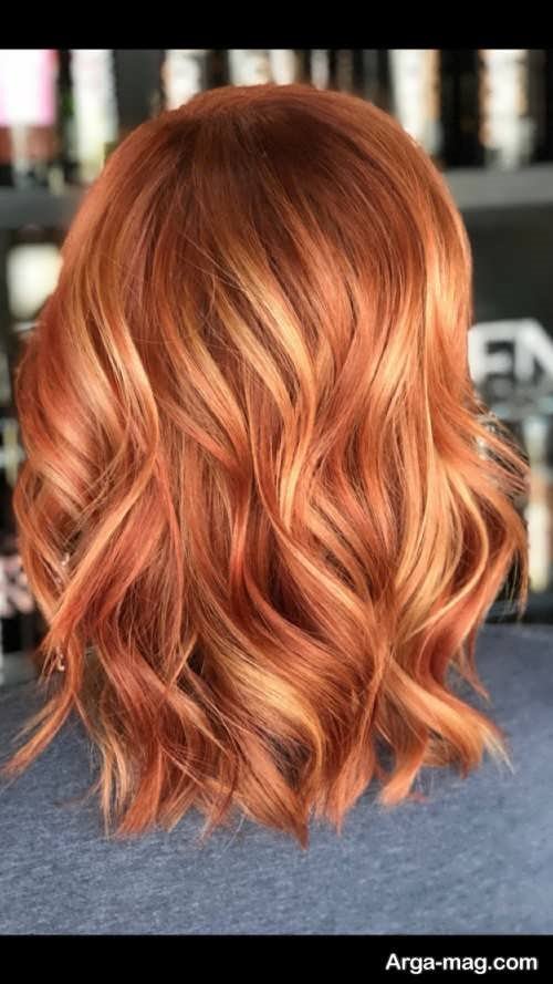 رنگ موی نارنجی روشن 