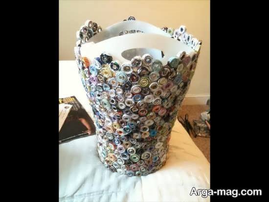 ساخت سطل زباله با مواد بازیافتی