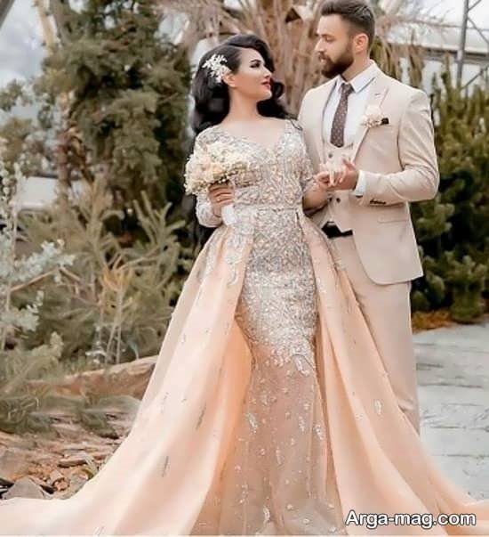 ست لباس عروس داماد شیک