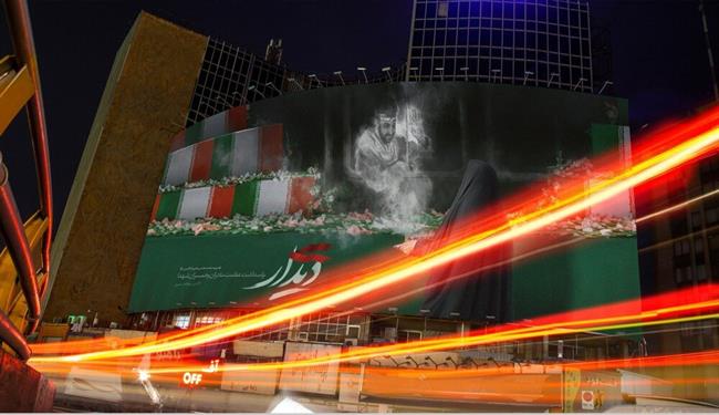 عکس ؛ رونمایی از دیوارنگاره جدید میدان ولیعصر