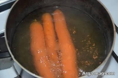 آب پز کردن هویج 