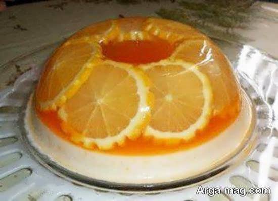 تزیین ژله با پرتقال