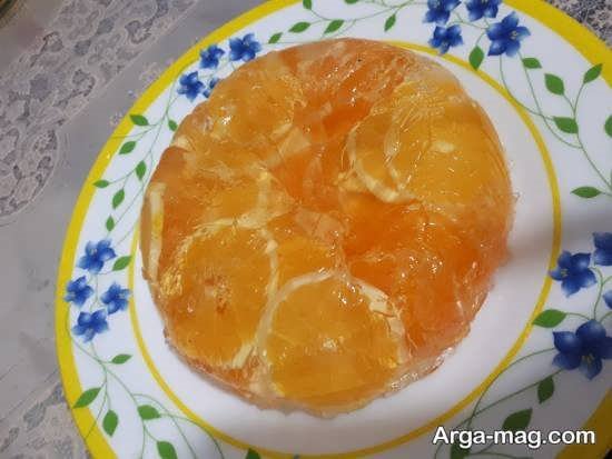 زیباسازی ژله با پرتقال