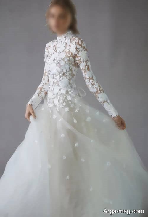 مدل لباس عروس 1401 کار شده 