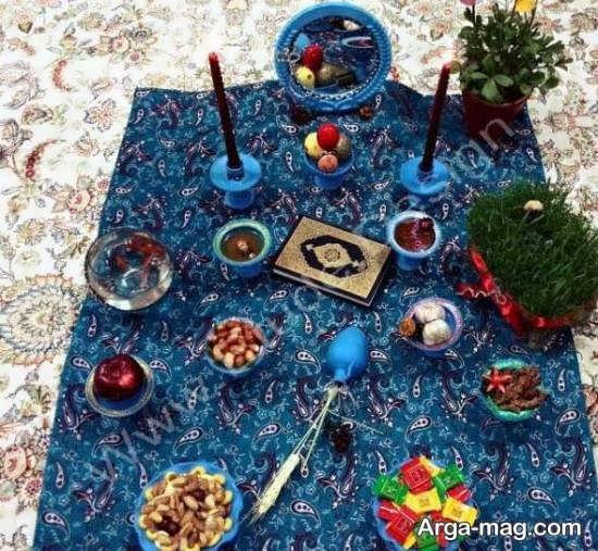 ایده هایی منحصر به فرد از سفره هفت سین آبی