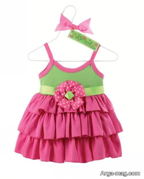 مدل لباس نوزادی دو رنگ 