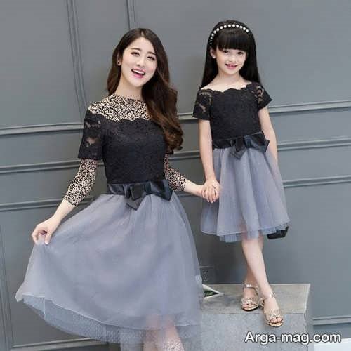 مدل لباس مجلسی کره ای ست برای مادر و دختر 