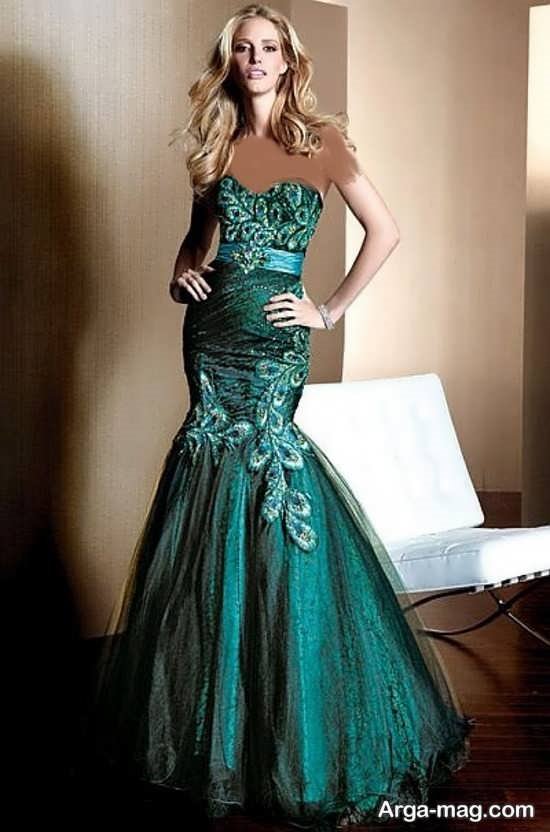 مدل لباس طاووسی در طرح های زیبای دخترانه و زنانه