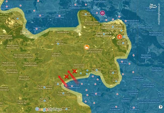 تلاش امریکا برای شکستن محاصره دریایی اوکراین/ عبور ارتش روسیه از خط اول دفاعی اوکراین در جبهه شرقی/ خروج آخرین دسته از اسرای منطقه آزوفستال +نقشه و تصاویر