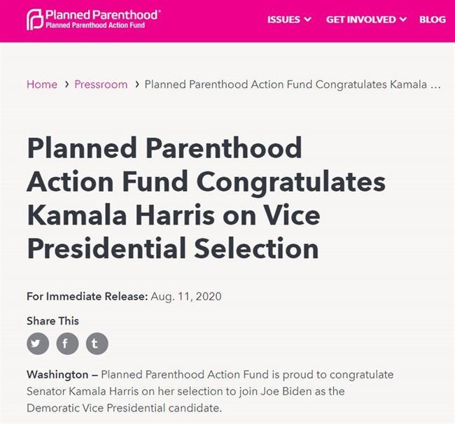 کامالا هریس، ملکه‌ «سقط جنین» / روابط مشکوک معاون رییس‌جمهور با موسسه‌ی بدنام «کودک‌کش» +تصاویر