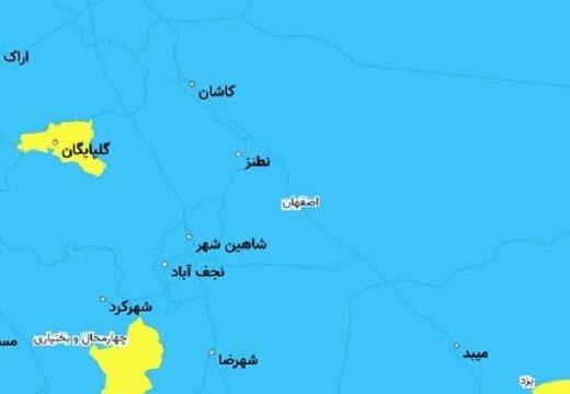 افزایش تعداد شهرهای با وضعیت زرد کرونا در اصفهان/ثبت 3 فوتی