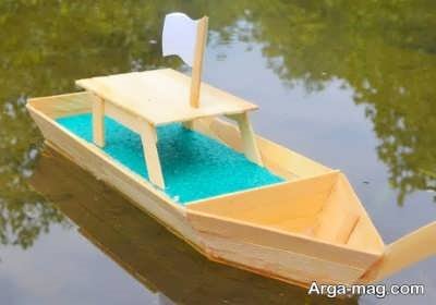 آموزش تصویری 2 روش ساخت قایق با چوب بستنی