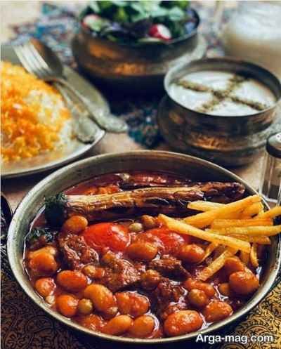 طرز تهیه خورش آق لوبیا