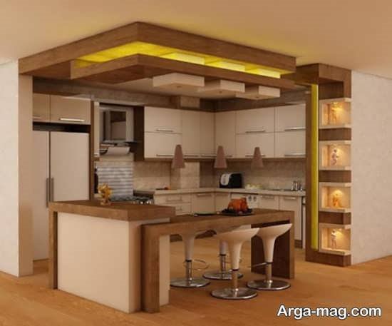 کابینت آشپزخانه کوچک با طراحی دوست داشتنی