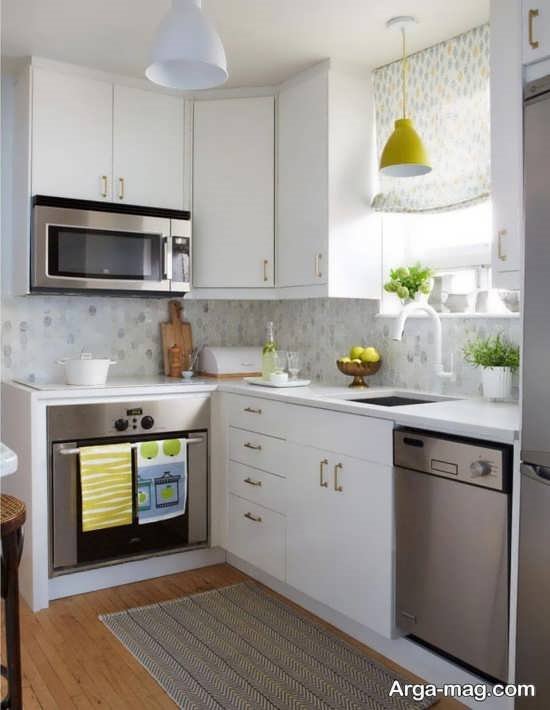 کابینت آشپزخانه کوچک با طراحی مدرن