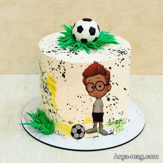 کیک فوتبالی با تم پسرانه