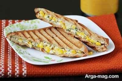 طرز تهیه ساندویچ ذرت پنیری دلپذیر و عالی