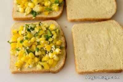 طرز تهیه ساندویچ ذرت پنیری