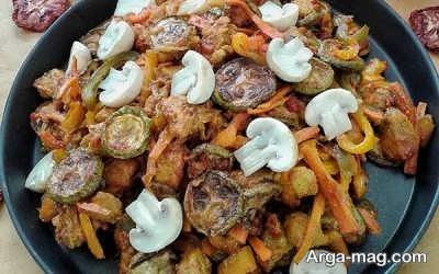 طرز تهیه خوراک مرغ و سبزیجات خوشمزه