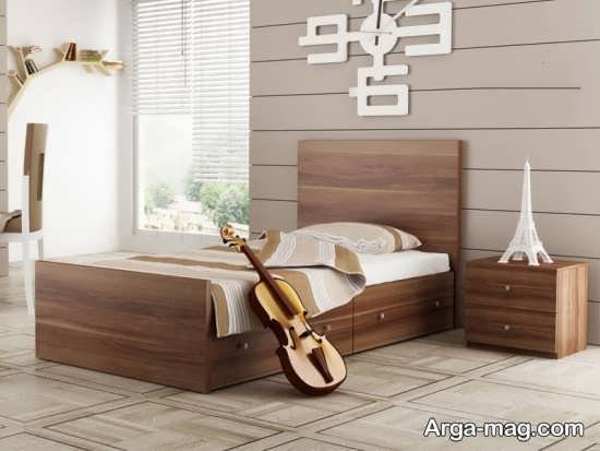 مدل تخت یک نفره چوبی