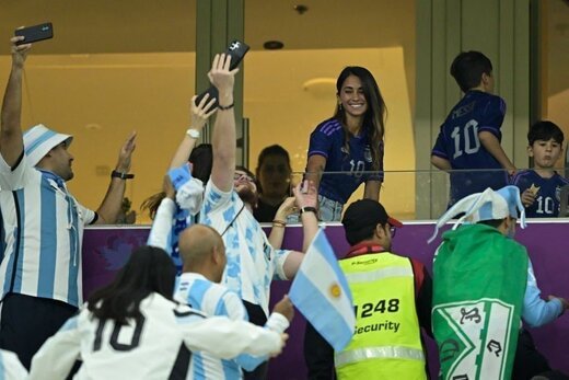 عکس ؛ استرس همسر مسی پیش از فینال جام جهانی