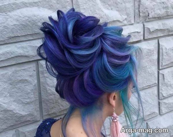 شینیون های زیبای موهای آبی رنگ