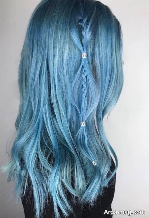 ایده های منحصر به فردی از شینیون موی آبی