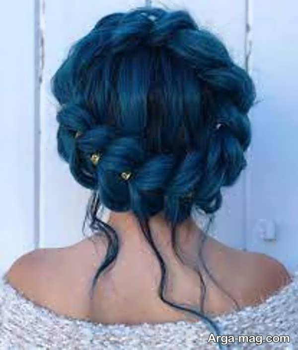 ایده های لاکچری از شینیون موی آبی