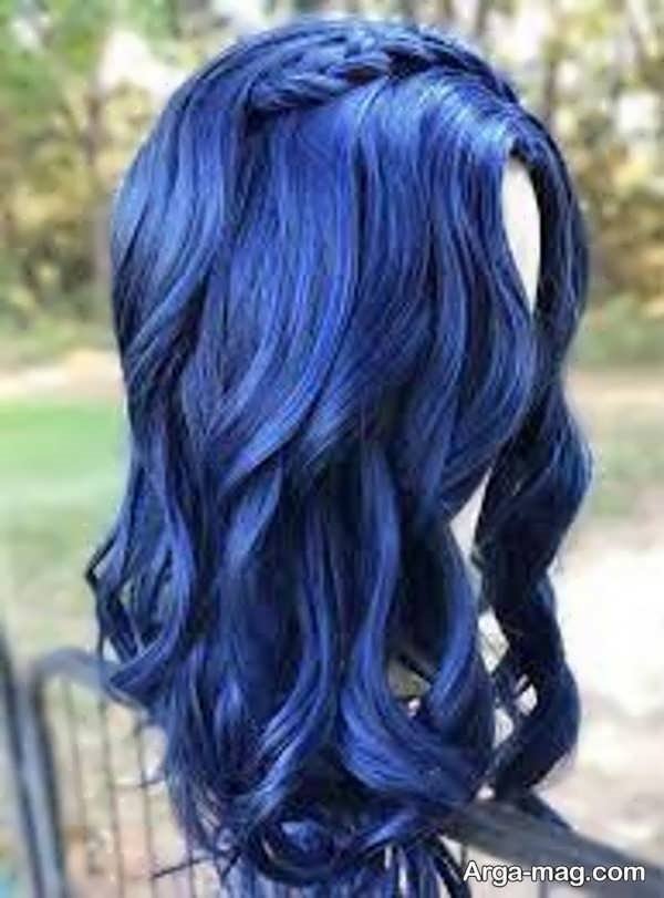 شینیون دخترانه و زنانه مو آبی
