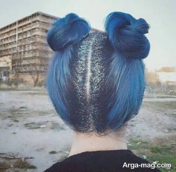  شینیون های بینظیر موهای آبی رنگ