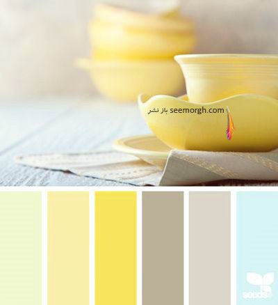 ترکیب رنگ زرد، آبی و طوسی روشن برای دکوراسیون بهاری - عکس شماره 6