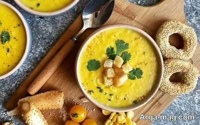 طرز پخت سوپ ذرت و قارچ