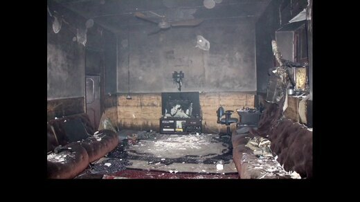 ببینید ؛ تصاویر ترسناک از انفجار و آتش‌سوزی به دلیل اتصالی برق در یک خانه