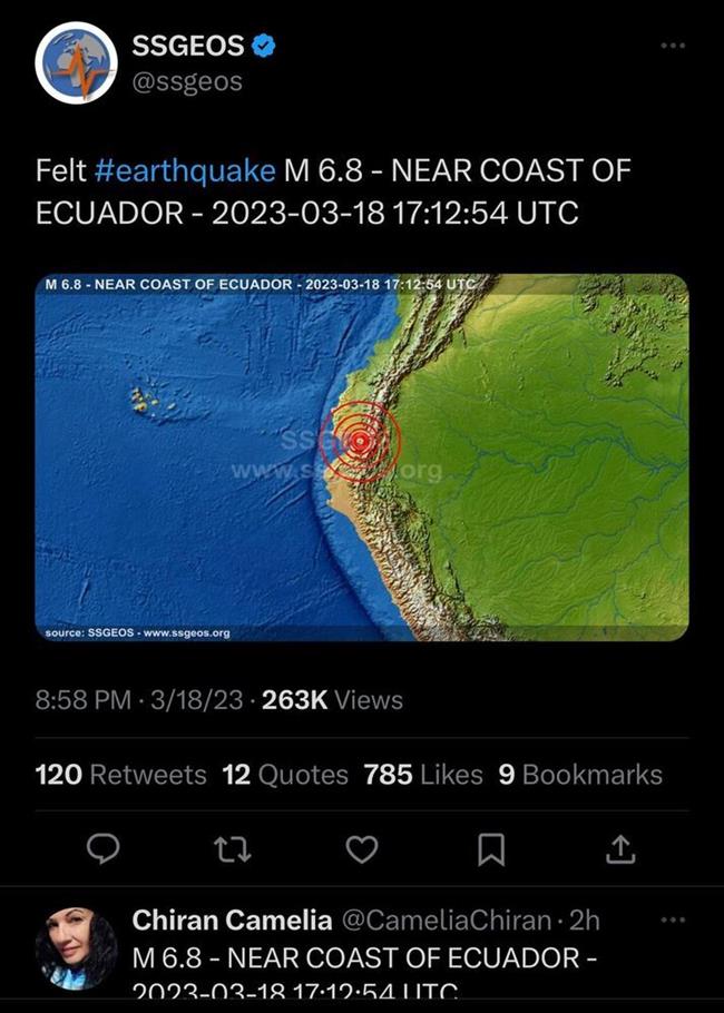 عکس ؛ زلزله شدید اکوادور را هم زلزله شناس جنجالی هلندی پیش بینی کرده بود؟