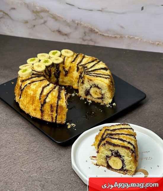 نمونه دیزاین کیک با موز