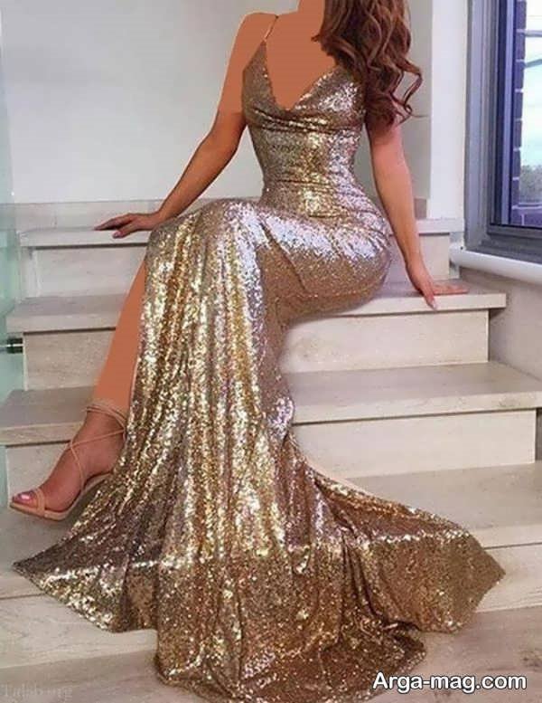 مدل لباس شب در رنگ زیبا