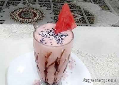 طرز تهیه شیک هندوانه با 4 طعم مختلف و عالی