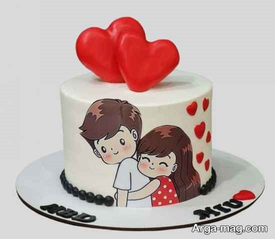 دیزاین فانتزی کیک عاشقانه