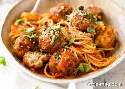 طرز تهیه اسپاگتی با کوفته با طعم لذیذ و دستور تهیه آسان