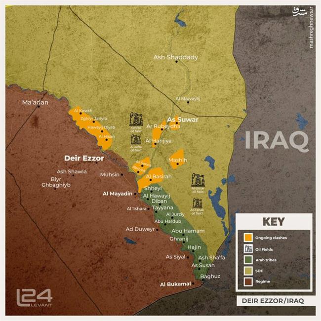 جنگ تمام عیار میان عشایر عرب و شبه نظامیان کُرد در دیرالزور/ چرا امریکا مانع از ادامه درگیری قومیتی در شرق فرات نمی‌شود؟ +نقشه و تصاویر