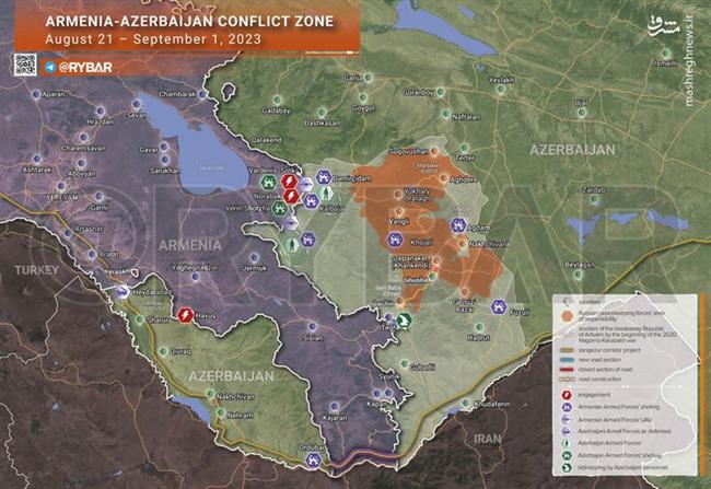 آیا جنگ سوم قره‌باغ در راه است؟ / احتمال حمله گازانبری باکو به استان سیونیک ارمنستان +نقشه و تصاویر