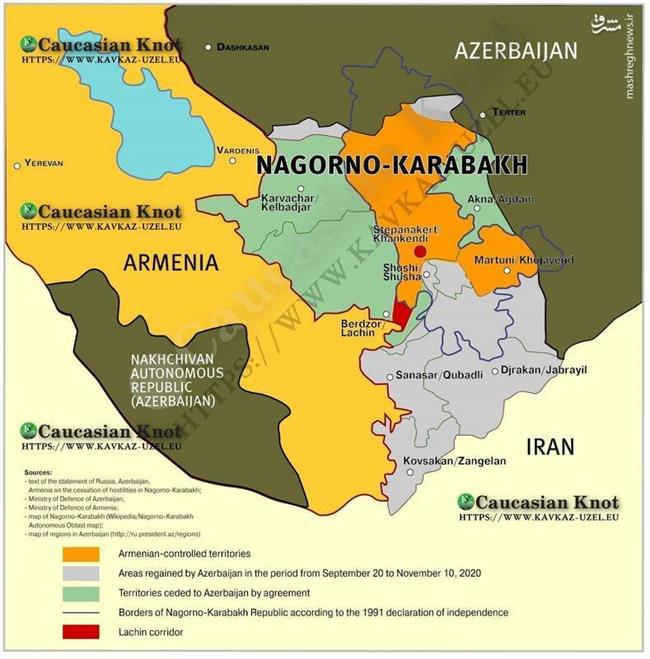 نگاهی به آخرین وضعیت نقل و انتقال نیرو توسط ارمنستان و جمهوری آذربایجان/ نشانه‌گذاری تجهیزات نظامی باکو، یادآور حمله روسیه به اوکراین؟ +نقشه و تصاویر