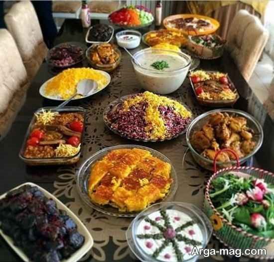 تزیین میز شام 1402 شیک